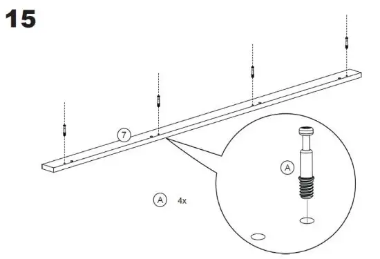BELLEZE 014-HG-40747-B Bonelli 50 Inch Executive Desk with Hutch Instruction 21