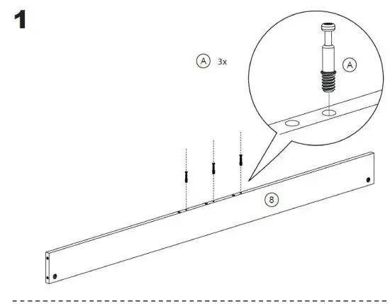 BELLEZE 014-HG-40747-B Bonelli 50 Inch Executive Desk with Hutch Instruction 7