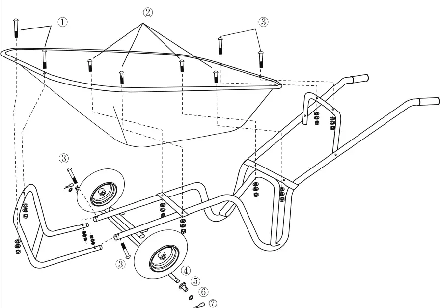 Two-Wheel Wheelbarrow