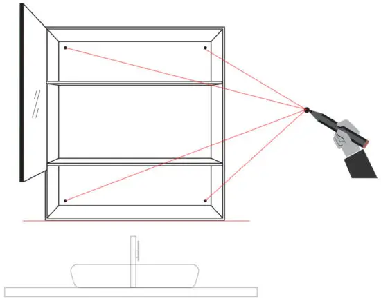 Kahomvis BSTG LKWMC 21R Rectangular Black Wood Surface Mount Medicine Cabinet with Mirror - figure 3