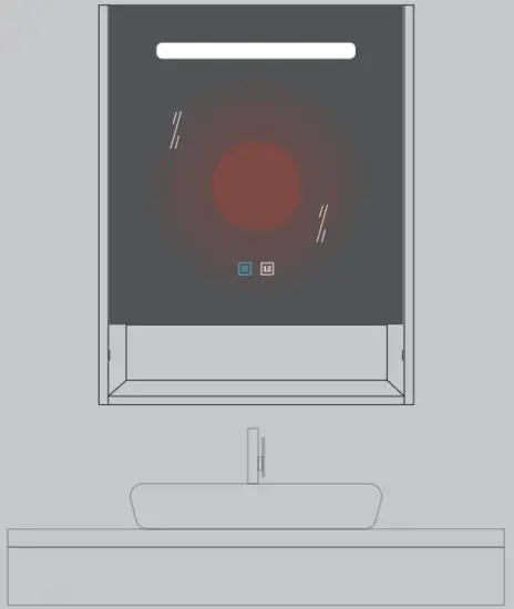 Kahomvis BSTG LKWMC 21R Rectangular Black Wood Surface Mount Medicine Cabinet with Mirror - figure 8