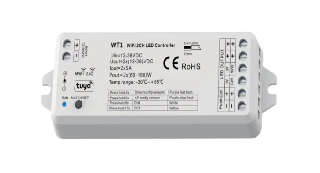 Ledyi Lighting Wt1 Wifi And Rf 2ch Led Controller Instruction Manual Ledyi Lighting Wt1 Wifi And Rf 2ch Led Controller Instruction Manual