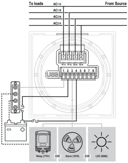 AC Voltmeter Connections