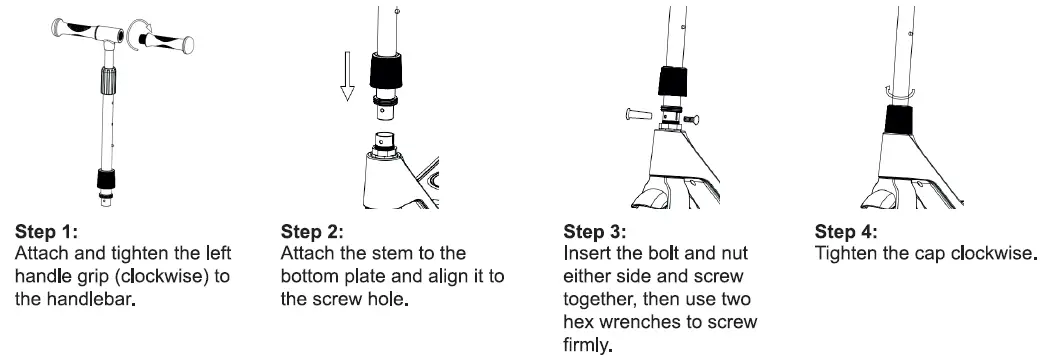 ZINC ZC07288 Beam Light Up Electric Black Scooter-FIG-2