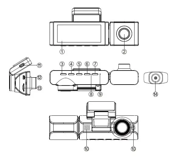 AZDOME-M550-Dash-Cam-3-Channel-Built-in-WiFi-GPS-With-64GB-Card-Front-Inside-fig-1