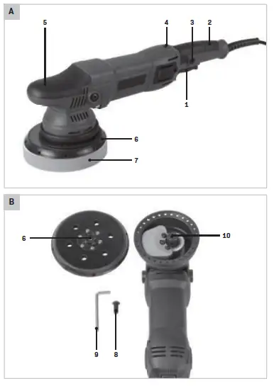 VONROC S_PM501AC Corded Eccentric Polisher -FIG-1