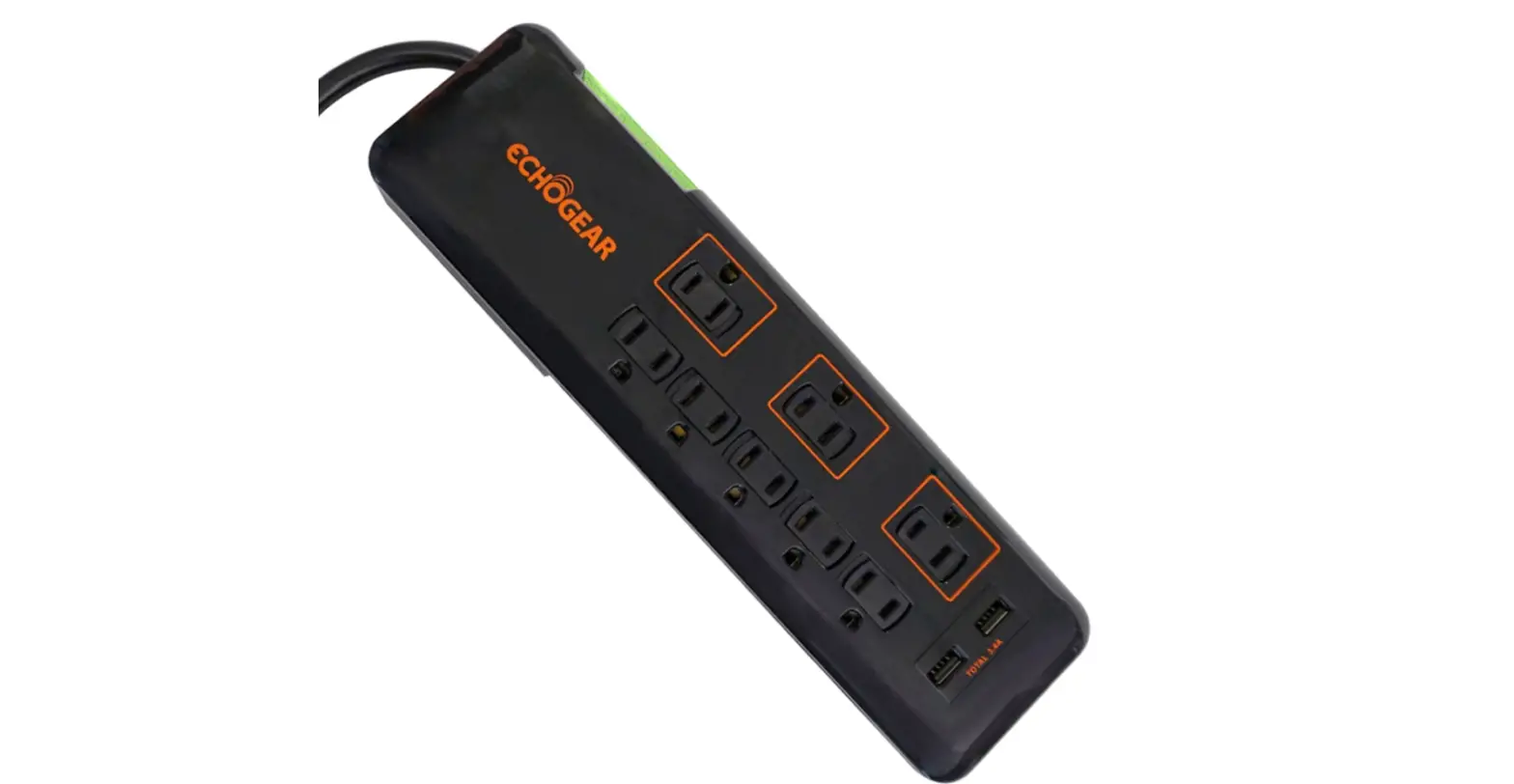 Echogear Egav-asuc82 8-outlet Surge Protector Strip With Usb Owner's Manual