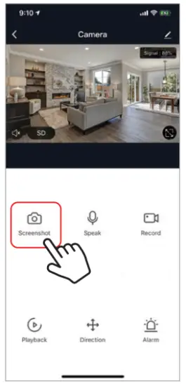 Brookstone BK WIFICAM 2 Smart Camera - Taking a Photo