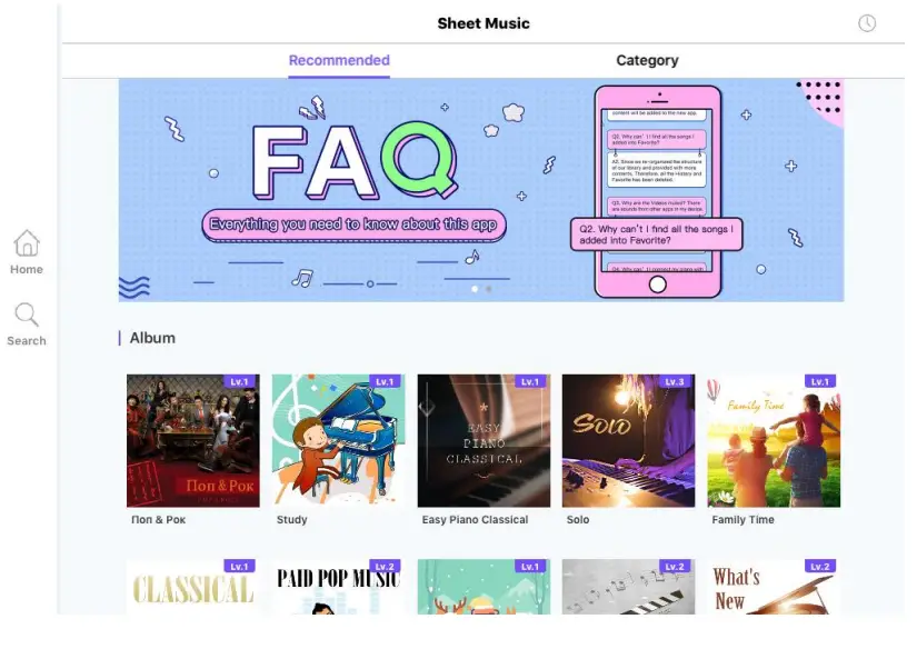 Sheet Music Homepage 