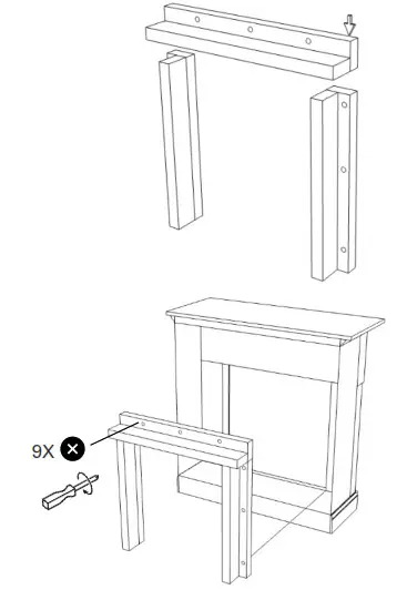 XARALYN Trivero 90 Manual Electric Fireplace - Montage handleiding bij gebruik Xaralyn Schouw 1