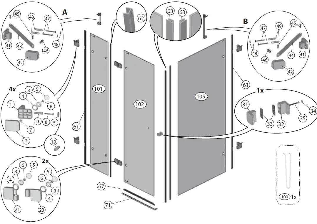 RAVAK-0ULG7A00Z1-BRILLIANT-Shower-Enclosure-1