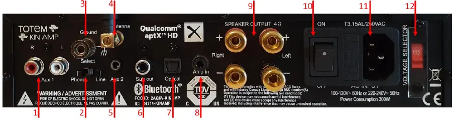 Totem Acoustique KINAMP Integrated Amplifier fig 3