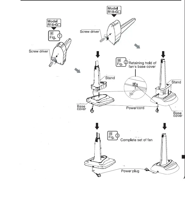 MITSUBISHI ELECTRIC D12-GR Electric Desk Fan fig 3