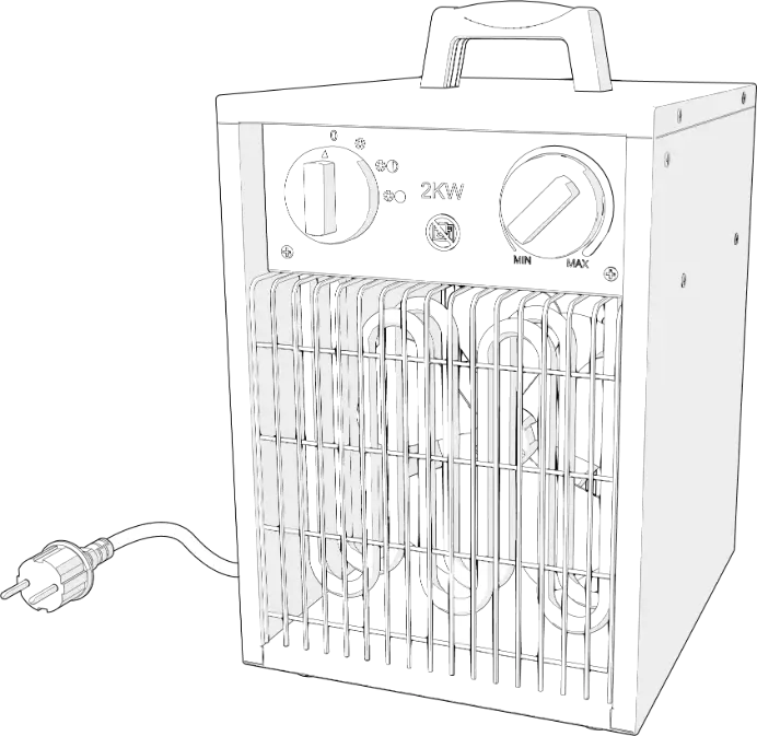 Nedis Htif10fyw Industrial Fan Heater User Manual