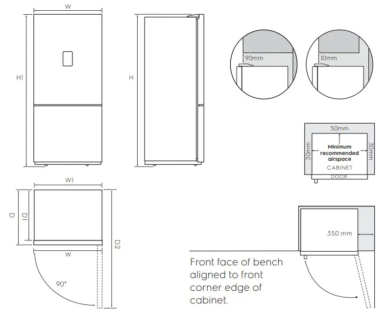 Electrolux EBB3742K-A Bottom freezer refrigerator
