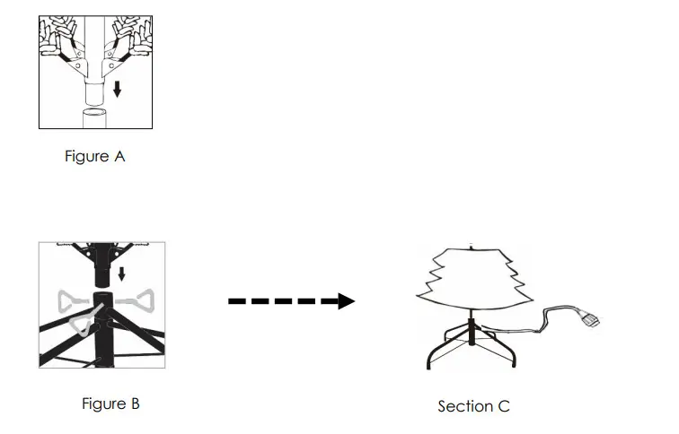 Mr Christmas 68325 7.5ft RGB Christmas Tree Flocked - fig 2