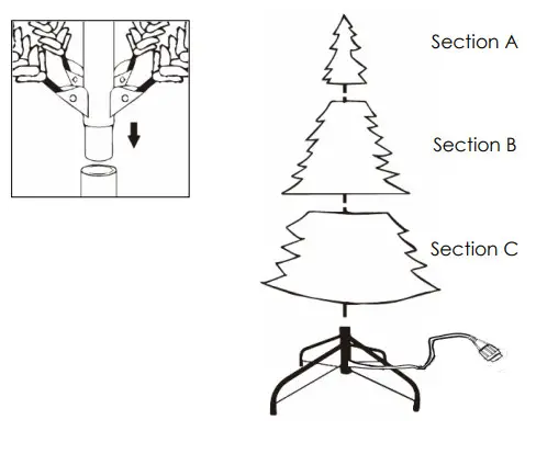 Mr Christmas 68325 7.5ft RGB Christmas Tree Flocked - fig 4