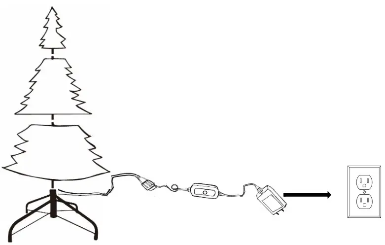 Mr Christmas 68325 7.5ft RGB Christmas Tree Flocked - fig 5