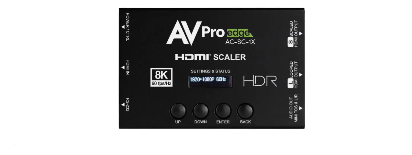 Avpro Edge Ac-sc-1x 8k Hdmi Down Scaler And Fixer User Manual Avpro Edge Ac-sc-1x 8k Hdmi Down Scaler And Fixer User Manual