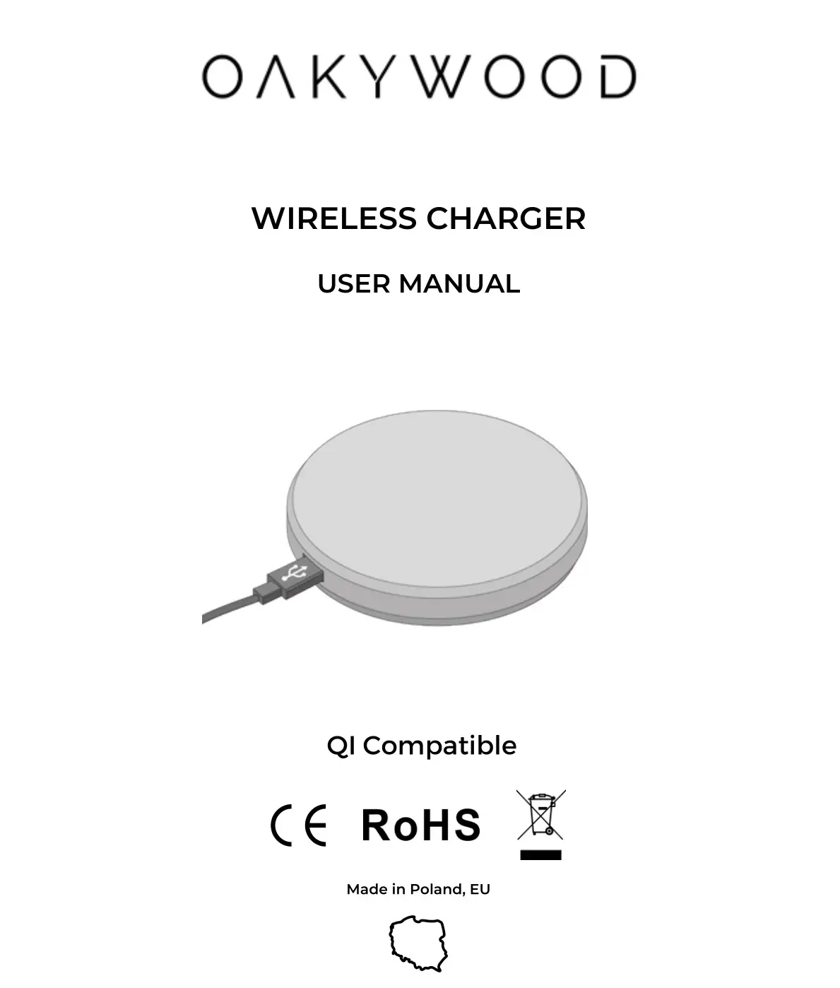 Oakywood Sp Z O O OW-SWC01 Wireless Charger User Manual