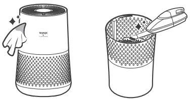 WINIX A231 Tower H13 True HEPA 4 Stage Air Purifier - Interior