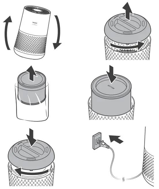 WINIX A231 Tower H13 True HEPA 4 Stage Air Purifier - OPERATION