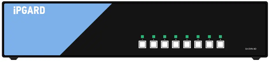iPGARD SA DVN 8D 8 Port DVI I Secure KVM Switch -