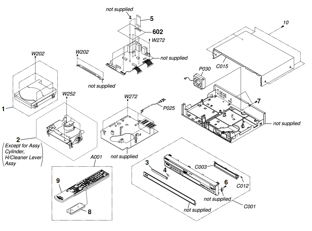 SONY RDR VX410 Video Cassette Recorder Dvd Recorder - Cabinet