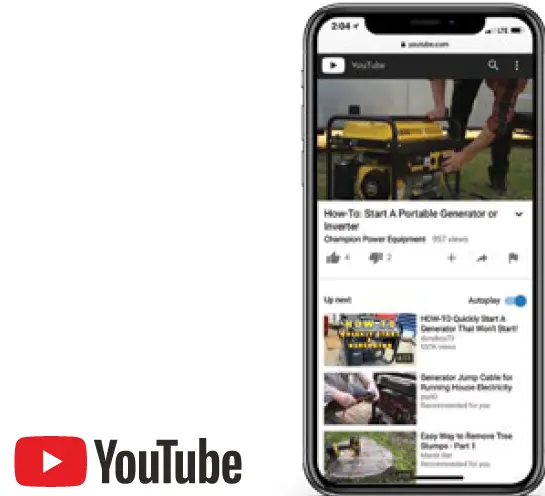 CHAMPION 201072 3650W Wireless Remote Start Generator 13