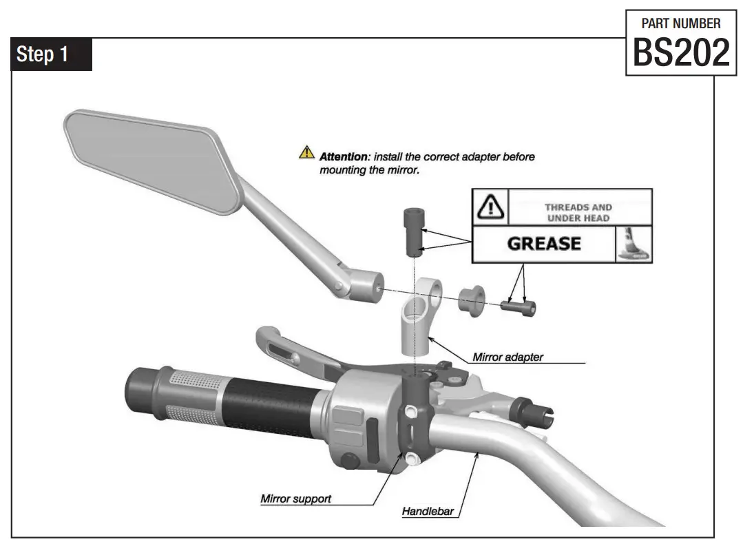 rizoma BS202 Rear View Mirror - fig 2