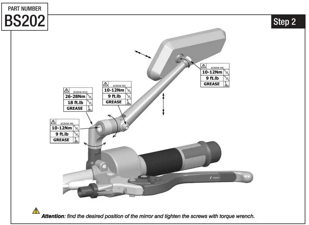 rizoma BS202 Rear View Mirror - fig 3
