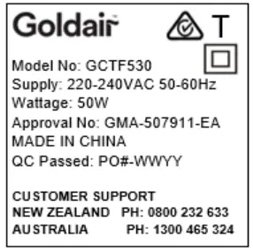 Goldair GCTF530 94cm Bladeless Tower Fan - icon