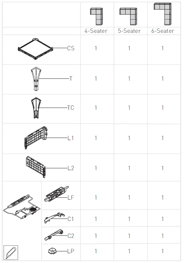 KeTeR 17210760 Rosalie 6 Seater Corner-2