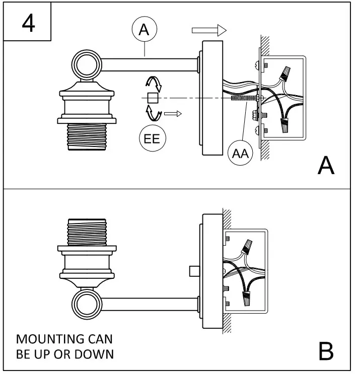 PROGRESS LIGHTING P300395 31M Singleton Contemporary Matte Black Wall Light - Figure 6