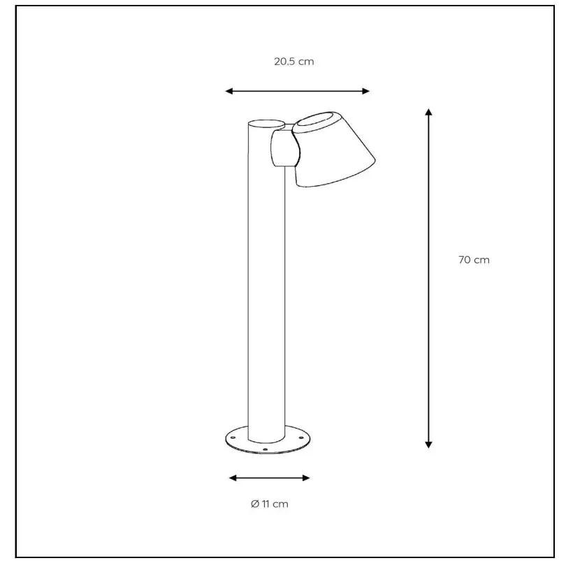 LUCiDE DINGO-LED Garden Bollard - Figure 2