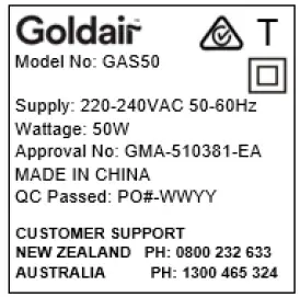 Goldair GAS50 97cm Tower Fan-1