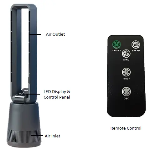 Goldair GAS50 97cm Tower Fan-2