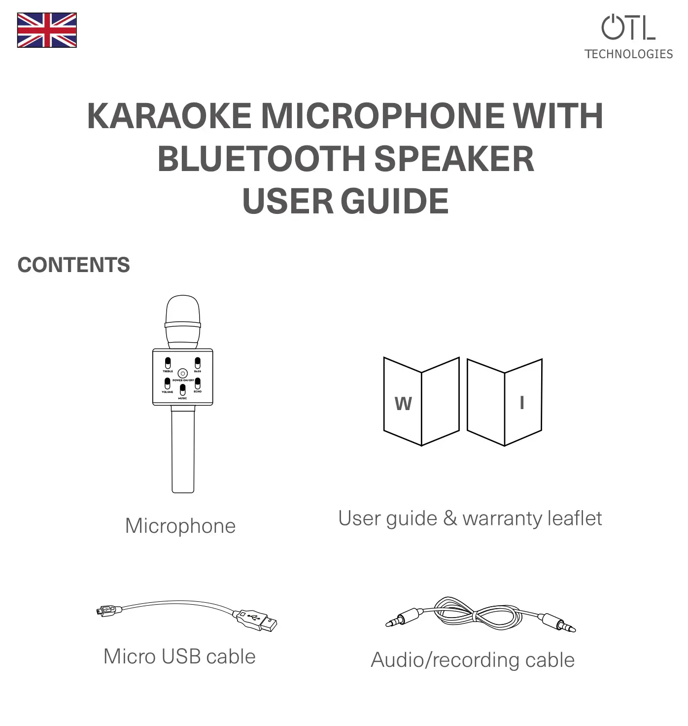 OTL TECHNOLOGIES Peppa Pig Karaoke Microphone with Bluetooth speaker User Guide