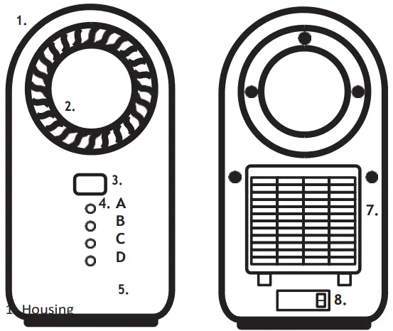 TCP Smart SMABLFAN1500WBHN1903 Bladeless Smart Oscillating Heater and Fan 1500W Black fig 1