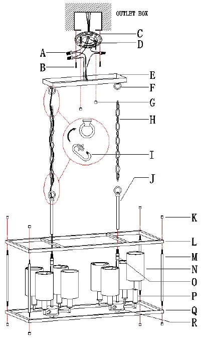 Uolfin 5069548 Finn 8-Light Matte Black and Brass Gold 2