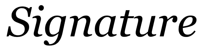 Signature logo