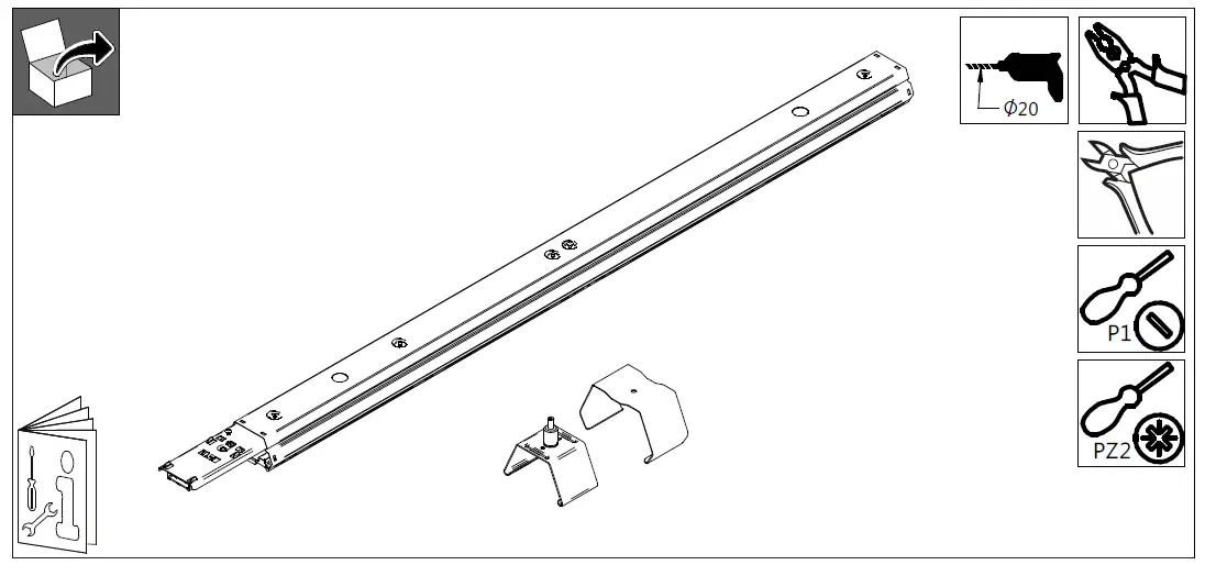 PHILIPS LL212X CoreLine Trunking Gen2 LED Light 1