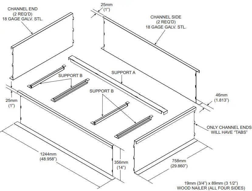 TRANE MAYCURB002A Full Perimeter Roof Mounting Curb-fig6