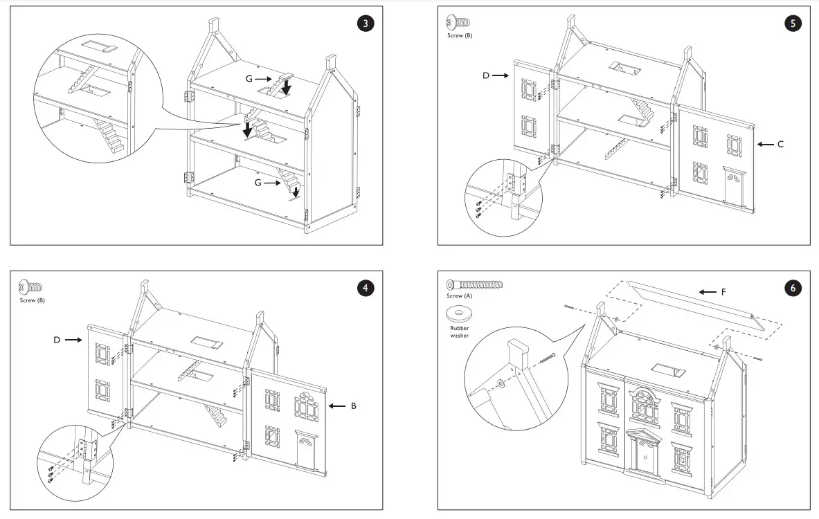 JOHN LEWIS Leckford Dolls House - Assembly 2