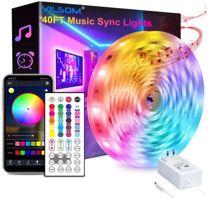 ViLSOM-‎Strip05-40FT-APP-and-Remote-Control-Led-Strip-Lights-product