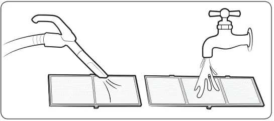 SAMSUNG AJ035TN1DKG Air Conditioner - Clean the air filter