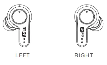 MEE audio B08RHYC7TK X20 Truly Wireless Active Noise Cancelling in Ear Headphone - Identify the left and right earpieces
