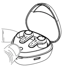 MEE audio B08RHYC7TK X20 Truly Wireless Active Noise Cancelling in Ear Headphone - Open the lid, then press and