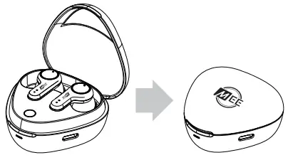 MEE audio B08RHYC7TK X20 Truly Wireless Active Noise Cancelling in Ear Headphone - Place both earpieces in the case