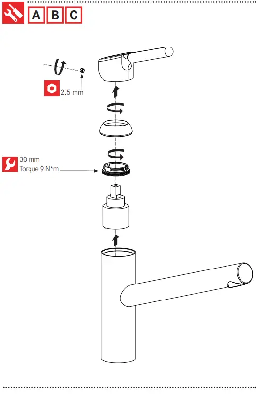 FRANKE FC 3054.082 ORBIT Kitchen Faucet-FIG10